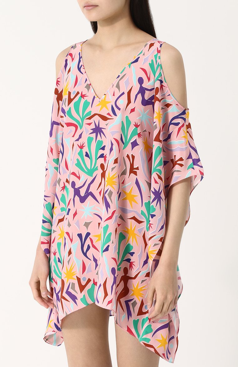 Шелковая туника свободного кроя с принтом LAZUL, арт. UMA TUNIC/MATISSE PRINT/MULTI, фото 1