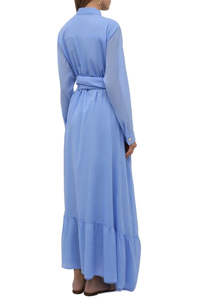 Хлопковое платье ERIKA PENA голубого цвета по цене 35300 руб., арт. EVASHIRTDRESS, фото 4 Хлопковое платье ERIKA PENA, арт. EVASHIRTDRESS, фото 4