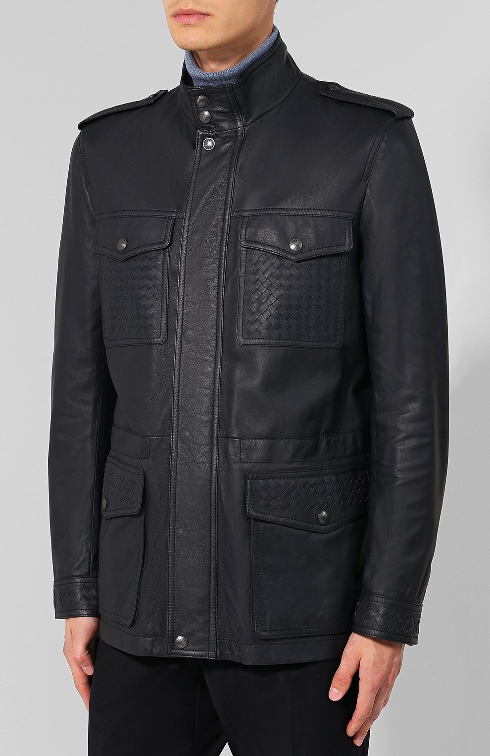 Кожаный френч на молнии с воротником-стойкой BOTTEGA VENETA, арт. 513660/VEPK0, фото 3