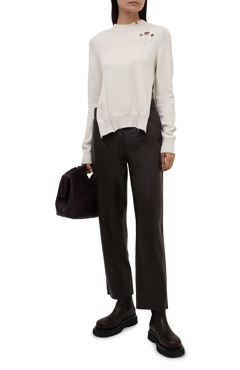 Хлопковый свитер MAISON MARGIELA кремового цвета по цене 54650 руб., арт. S51GP0218/S17663, фото 2 Хлопковый свитер MAISON MARGIELA, арт. S51GP0218/S17663, фото 2