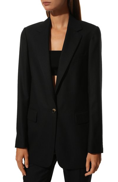 Шерстяной жакет DRIES VAN NOTEN темно-синего цвета по цене 114000 руб., арт. 211-10416-2155, фото 3 Шерстяной жакет DRIES VAN NOTEN, арт. 211-10416-2155, фото 3