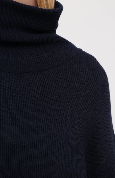Платье-миди NANUSHKA темно-синего цвета по цене 42550 руб., арт. CANAAN_NAVY_RECYCLED CASHMERE KNIT, фото 5 Платье-миди NANUSHKA, арт. CANAAN_NAVY_RECYCLED CASHMERE KNIT, фото 5