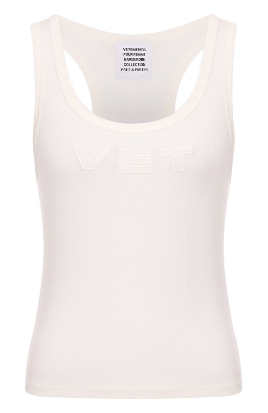 Хлопковая майка VETEMENTS WH76TT200W Белый WH76TT200W