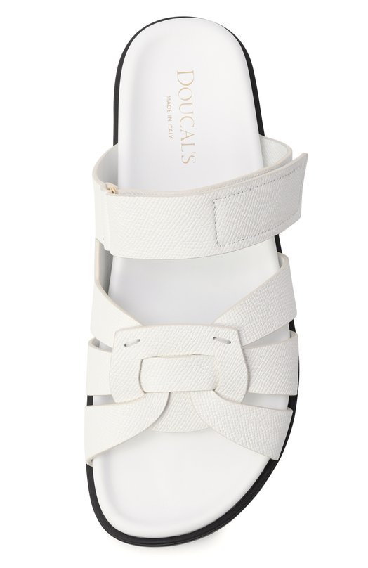 Кожаные шлепанцы Doucal's DD8890MATIUF273N Белый  DD8890MATIUF273N Фото 6