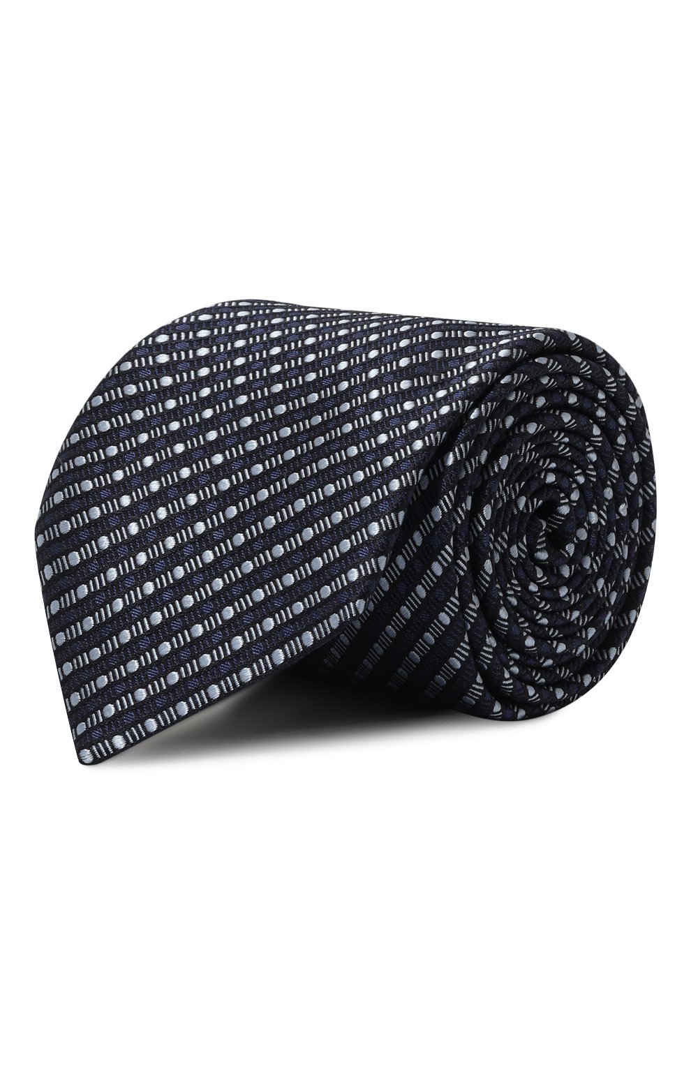 Шелковый галстук GIORGIO ARMANI темно-синего цвета по цене 19950 руб., арт. 360054/4R937, фото 1 Шелковый галстук GIORGIO ARMANI, арт. 360054/4R937, фото 1