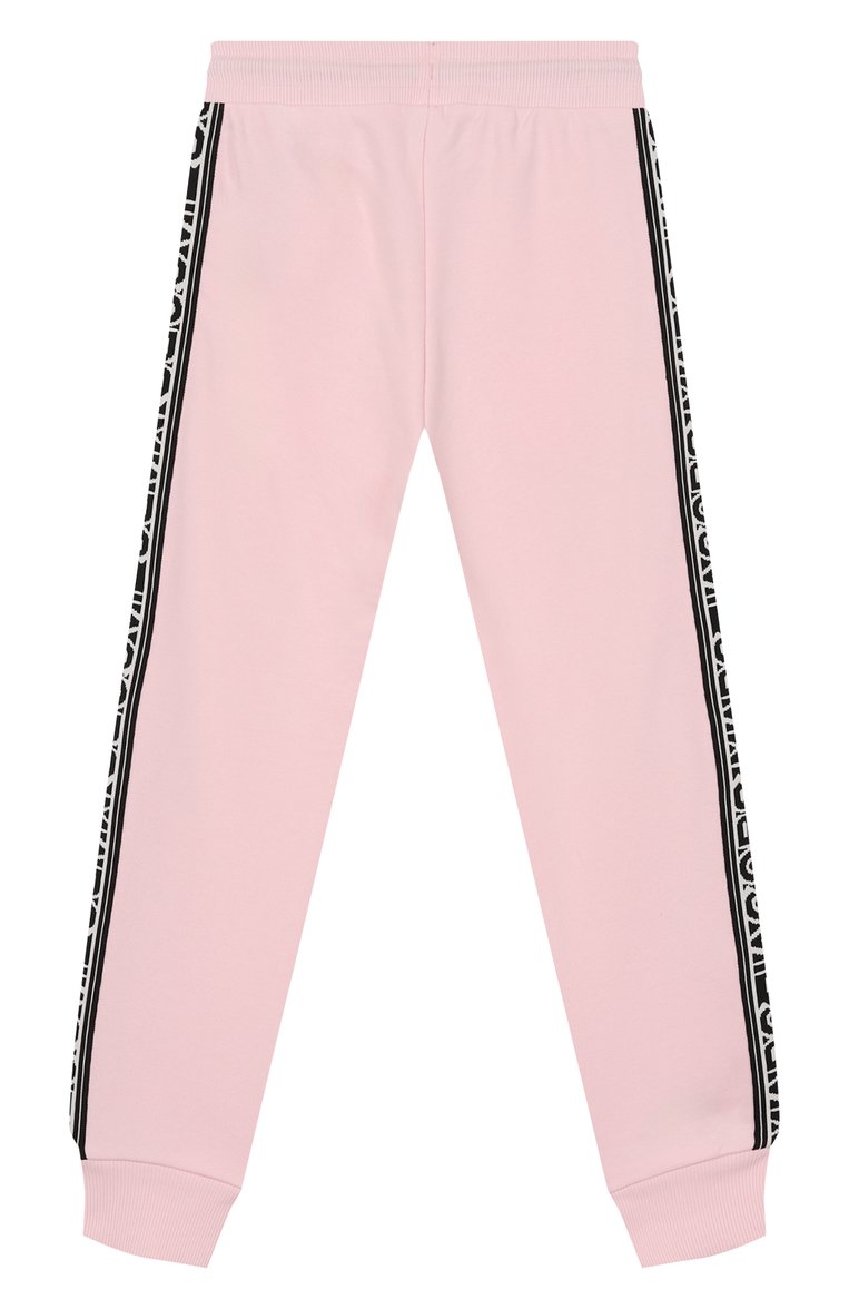 Детские хлопковые джоггеры MARC JACOBS (THE) светло-розового цвета, арт. W60469 | Фото 2 (Материал внешний: Хлопок; Нос: Не проставлено; Девочки Кросс-КТ: Брюки-спорт, Джоггеры-одежда; Автоматизация состава: Проставлено; Ростовка одежда: 3 года | 98 см, 4 года | 104 см, 5 лет | 110 см, 7 лет | 122 см, 9 лет | 134 см, 2 года | 92 см)