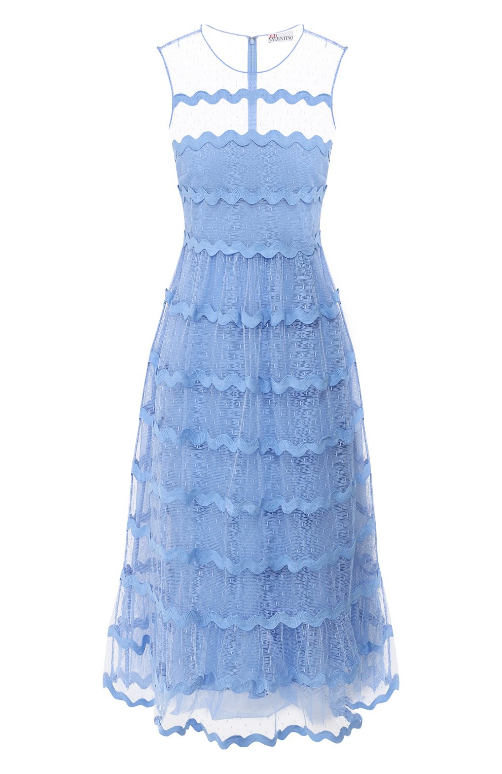 Платье-миди REDVALENTINO голубого цвета по цене 64700 руб., арт. RR0VAE40/1GK, фото 1 Платье-миди REDVALENTINO, арт. RR0VAE40/1GK, фото 1