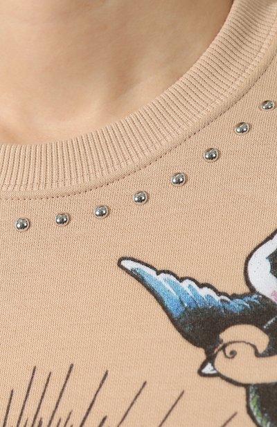 Хлопковый пуловер REDVALENTINO розового цвета по цене 32150 руб., арт. RR0MF00N/CFM, фото 5 Хлопковый пуловер REDVALENTINO, арт. RR0MF00N/CFM, фото 5