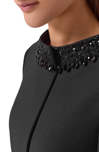 Платье из шерсти и шелка VALENTINO черного цвета по цене 799500 руб., арт. 8B3VAHS1/1CF, фото 4 Платье из шерсти и шелка VALENTINO, арт. 8B3VAHS1/1CF, фото 4
