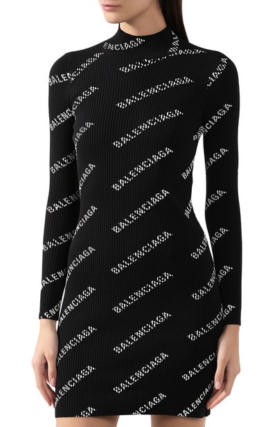 Платье BALENCIAGA черно-белого цвета по цене 144500 руб., арт. 595196/T6140, фото 3 Платье BALENCIAGA, арт. 595196/T6140, фото 3