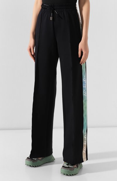 Брюки с лампасами OFF-WHITE черного цвета по цене 92150 руб., арт. 0WCH005E19E620771000, фото 3 Брюки с лампасами OFF-WHITE, арт. 0WCH005E19E620771000, фото 3