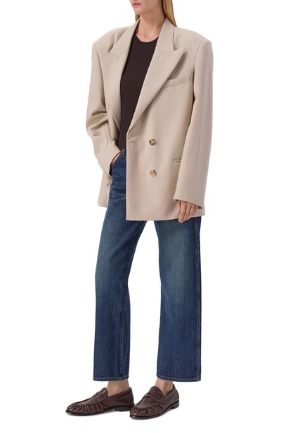 Кожаные пенни-лоферы le loafer SAINT LAURENT, арт. 818908/25VAA, фото 3