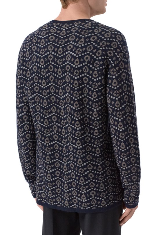 Джемпер из кашемира и вискозы Giorgio Armani GM003326/AF25110 Синий  GM003326/AF25110 Фото 4