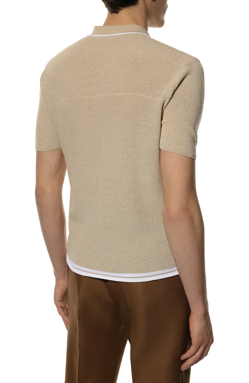 Поло из хлопка и льна JACQUEMUS, арт. 225KN015-2055, фото 4