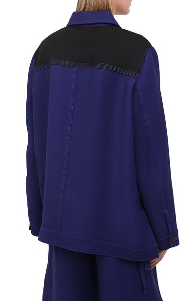 Куртка из вискозы и льна LOEWE синего цвета по цене 84450 руб., арт. S540Y03W03, фото 4 Куртка из вискозы и льна LOEWE, арт. S540Y03W03, фото 4