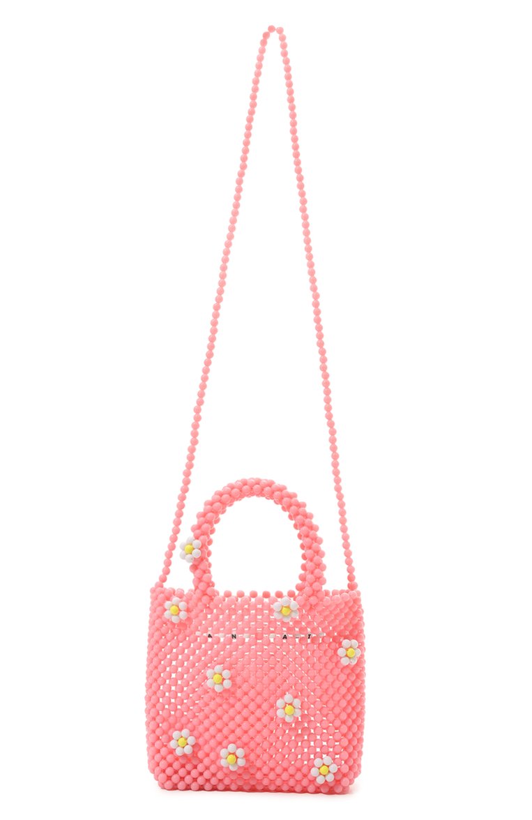 Детская сумка MC2 SAINT BARTH розового цвета, арт. STBA/BEADED SMALL BAG/04213D | Фото 4 (Материал сплава: Проставлено; Нос: Не проставлено; Материал: Экокожа)