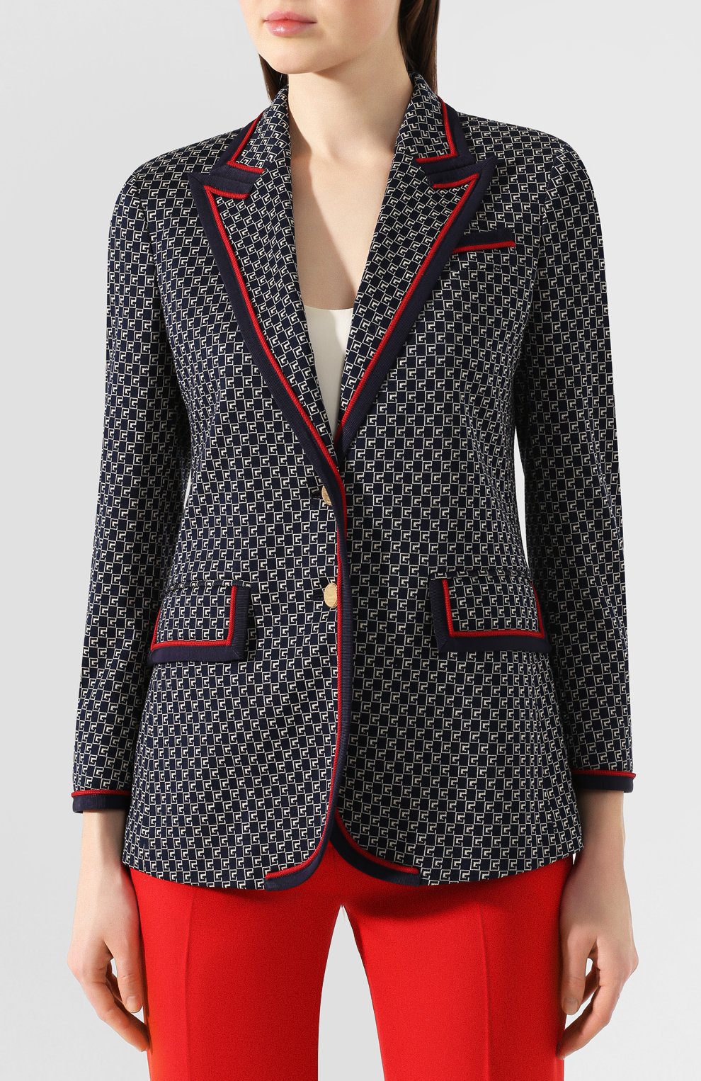 Хлопковый жакет GUCCI, арт. 609334/ZAC6I, фото 3
