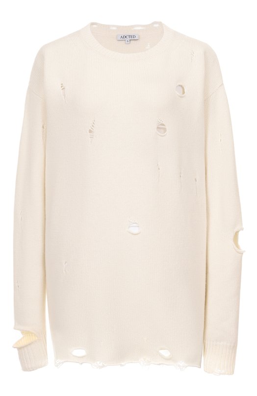 Пуловер из шерсти и кашемира Addicted AD1004 Кремовый AD1004