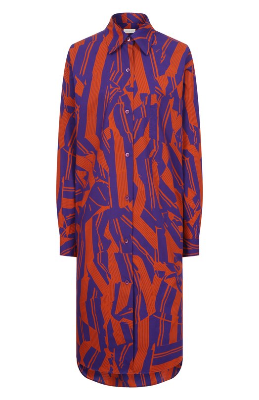 Хлопковое платье Dries Van Noten 131031/3003 Разноцветный 131031/3003