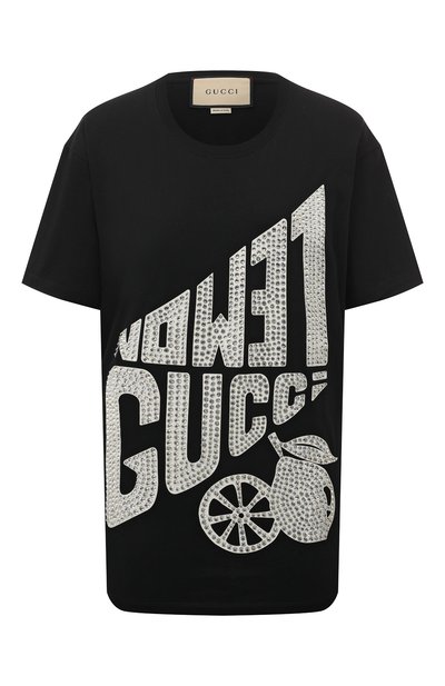 Женская хлопковая футболка GUCCI, арт. 615044 XJDZ4