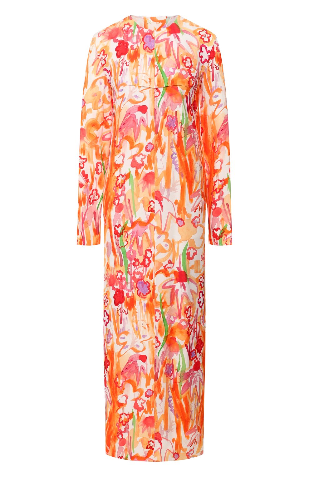 Платье из вискозы MARNI оранжевого цвета по цене 157500 руб., арт. ABMA0062A0/TV750, фото 1 Платье из вискозы MARNI, арт. ABMA0062A0/TV750, фото 1