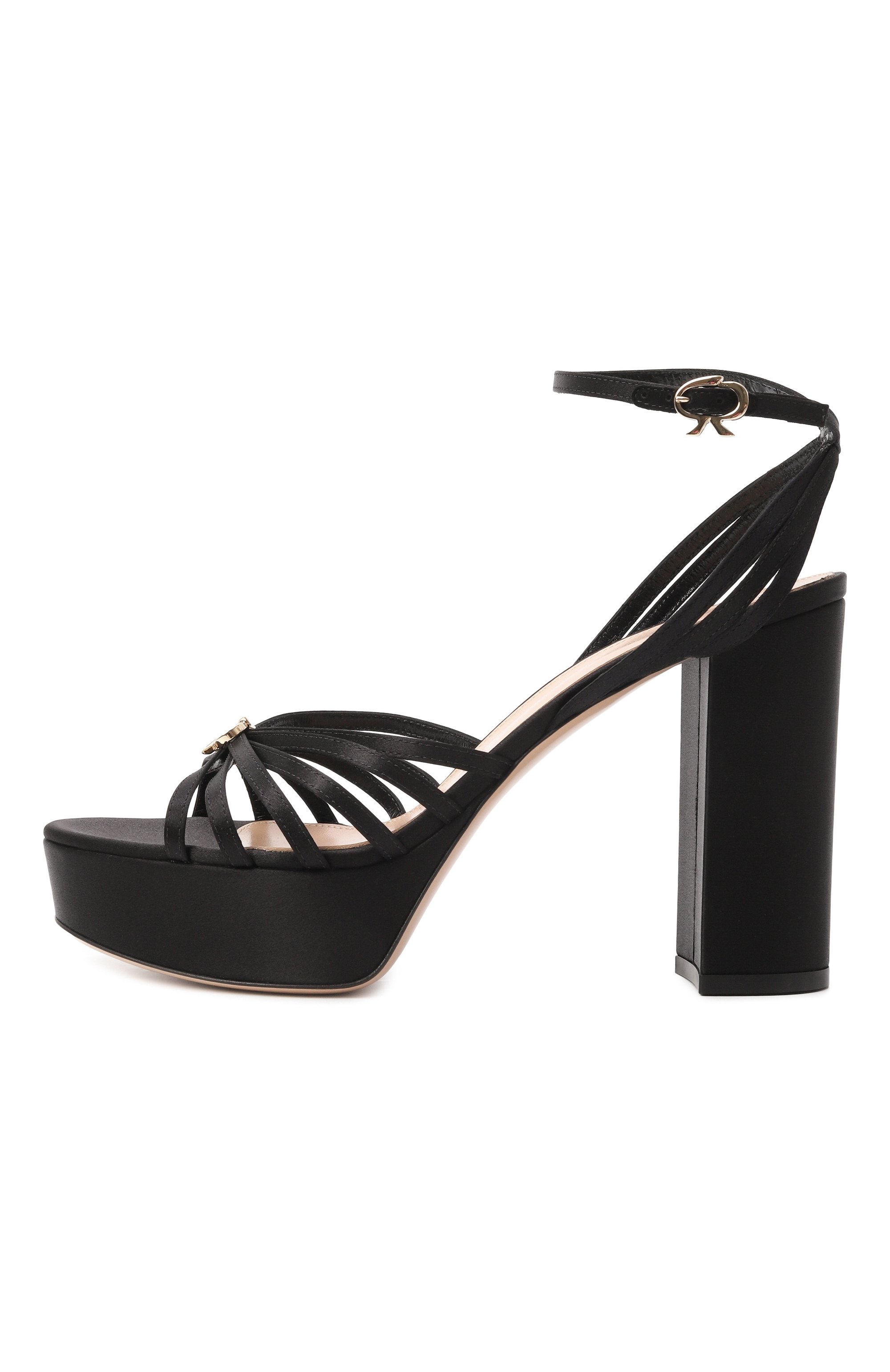 Текстильные босоножки rita 105 GIANVITO ROSSI, арт. G32632.70RIC.CRENER0, фото 4