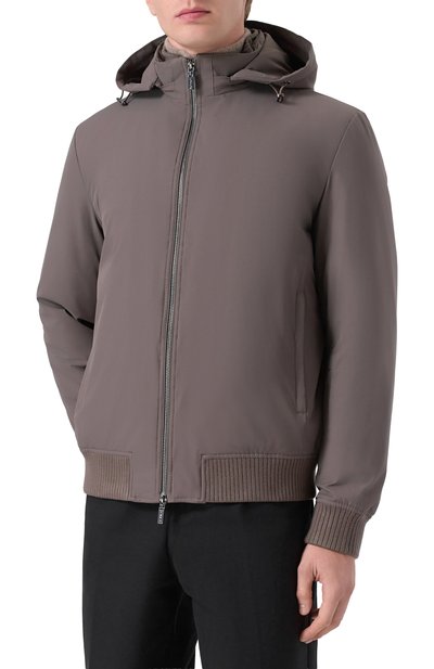 Утепленный бомбер GIMO'S коричневого цвета по цене 107500 руб., арт. 5W20.U.010.158, фото 3 Утепленный бомбер GIMO'S, арт. 5W20.U.010.158, фото 3