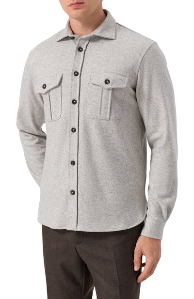 Рубашка из шерсти и кашемира ANDREA CAMPAGNA, арт. CAMLMIL/WCFELT, фото 3