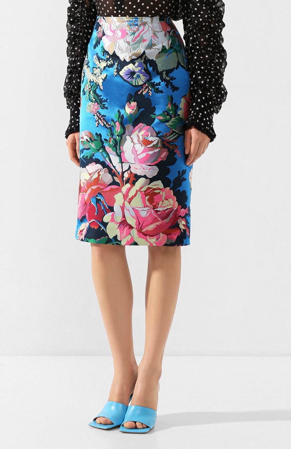 Юбка DRIES VAN NOTEN синего цвета по цене 89950 руб., арт. 201-10805-9051, фото 3 Юбка DRIES VAN NOTEN, арт. 201-10805-9051, фото 3