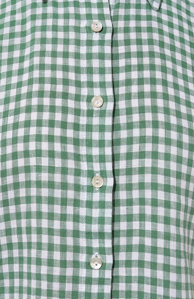 Льняная рубашка 120% LINO зеленого цвета по цене 32250 руб., арт. 31ALIW19P4/000G223/100, фото 5 Льняная рубашка 120% LINO, арт. 31ALIW19P4/000G223/100, фото 5