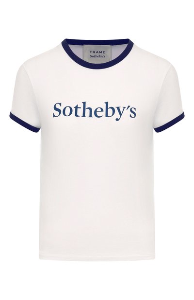 Женская хлопковая футболка frame x sotheby&#039;s FRAME DENIM, арт. WE25JTE013