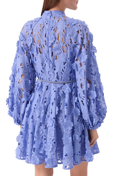 Хлопковое платье ZIMMERMANN голубого цвета по цене 175500 руб., арт. 6886DRS264, фото 3 Хлопковое платье ZIMMERMANN, арт. 6886DRS264, фото 3