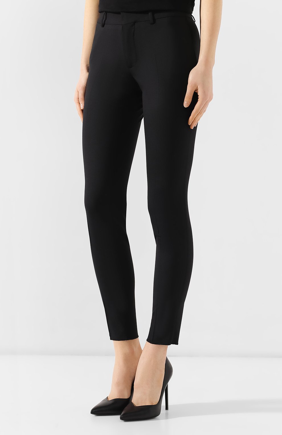 Шерстяные брюки DSQUARED2 черного цвета по цене 33200 руб., арт. S75KA0943/S40320, фото 3 Шерстяные брюки DSQUARED2, арт. S75KA0943/S40320, фото 3
