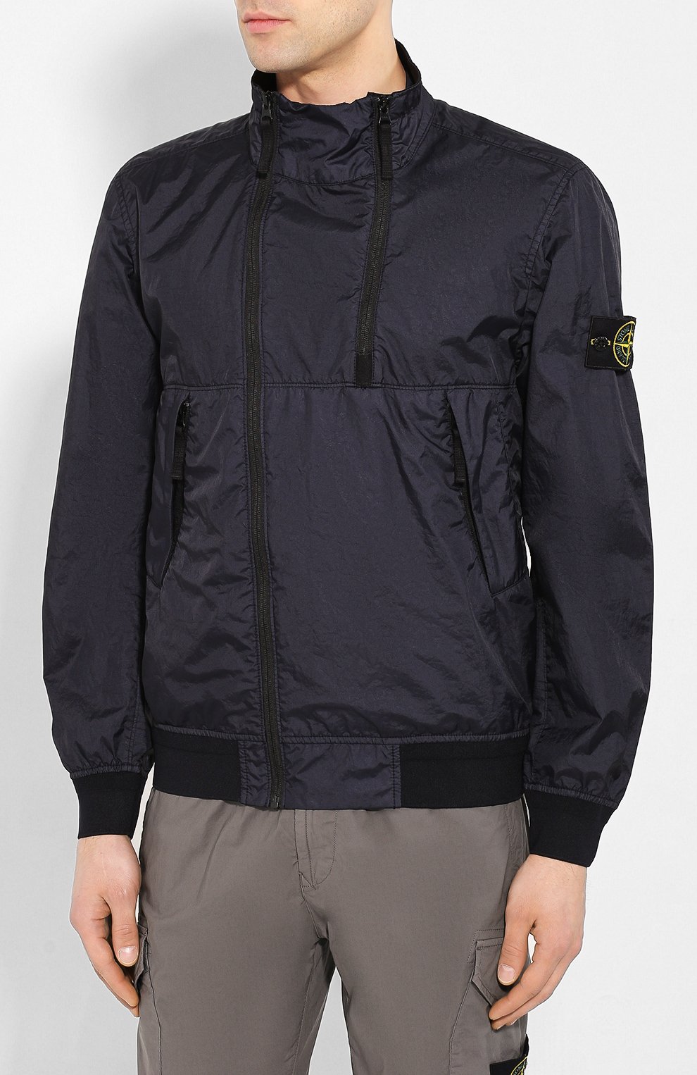 Бомбер STONE ISLAND темно-синего цвета по цене 48950 руб., арт. 721542323, фото 3 Бомбер STONE ISLAND, арт. 721542323, фото 3