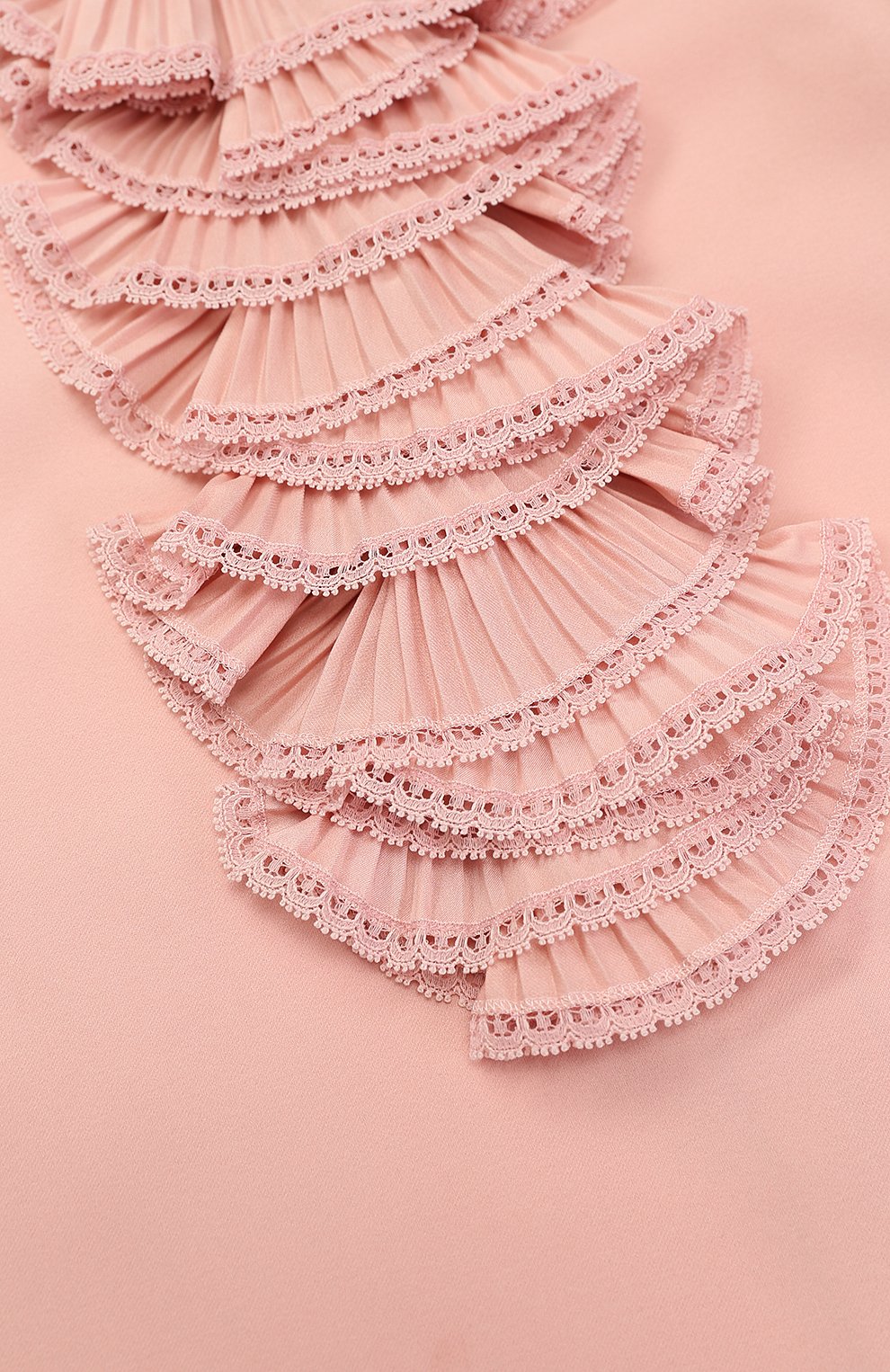 Блуза прямого кроя с воротником стойкой и оборками GUCCI, арт. 448679/ZB333, фото 3