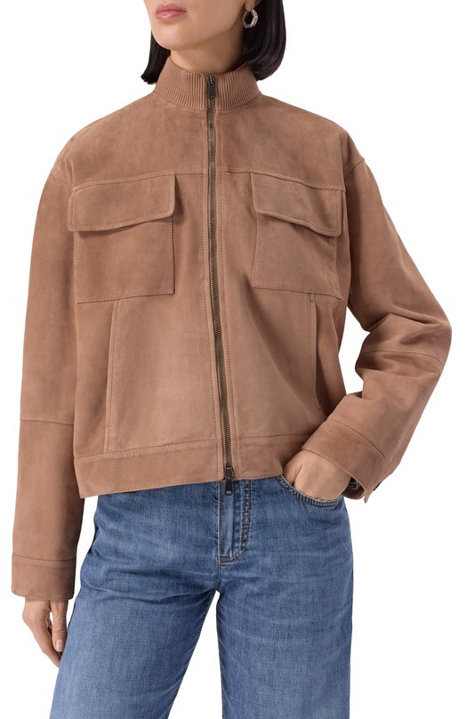 Замшевая куртка Brunello Cucinelli MPCAI7882 Коричневый  MPCAI7882 Фото 3
