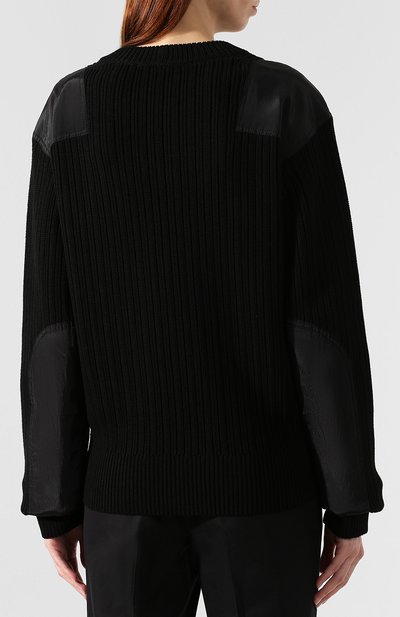 Хлопковый пуловер HELMUT LANG черного цвета по цене 42950 руб., арт. J01HW707, фото 4 Хлопковый пуловер HELMUT LANG, арт. J01HW707, фото 4