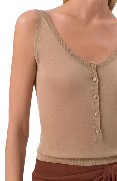 Топ ELIE SAAB бежевого цвета по цене 83650 руб., арт. T0269/CK025, фото 5 Топ ELIE SAAB, арт. T0269/CK025, фото 5
