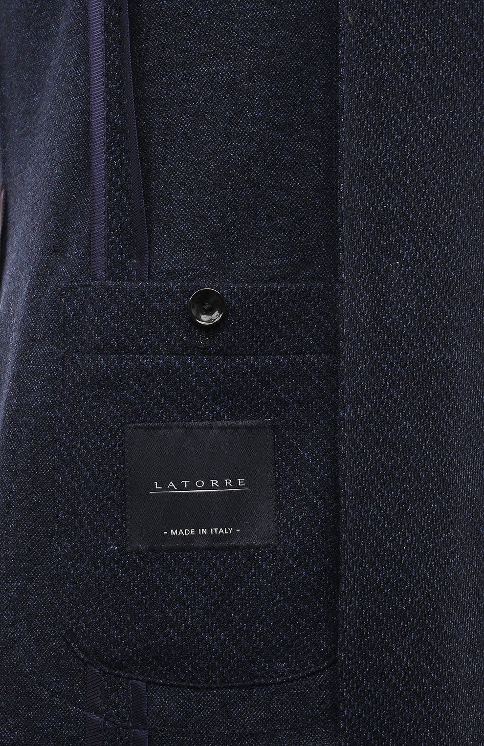 Пиджак из шерсти и хлопка SARTORIA LATORRE темно-синего цвета по цене 61550 руб., арт. JD74/JG041, фото 8 Пиджак из шерсти и хлопка SARTORIA LATORRE, арт. JD74/JG041, фото 8