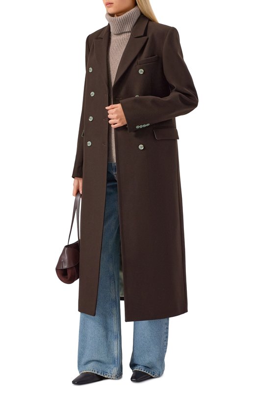 Пальто из шерсти и кашемира Lesyanebo LN01H-971_TH Коричневый  LN01H-971_TH Фото 2