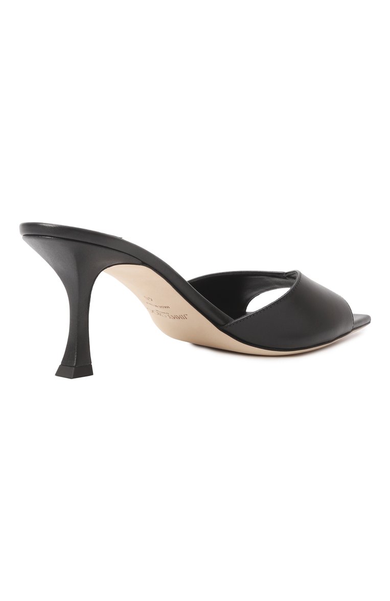 Женские кожаные мюли skye 70 JIMMY CHOO черного цвета, арт. SKYE 70/CLF | Фото 5 (Драгоценные камни: Проставлено; Материал внешний: Натуральная кожа; Каблук высота: Высокий; Подошва: Плоская; Материал сплава: Проставлено; Материал внутренний: Натуральная кожа; Каблук тип: Фигурный)