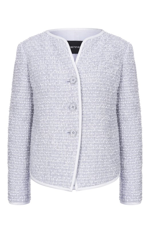 Твидовый жакет Emporio Armani EW003299/AF20486 Голубой EW003299/AF20486