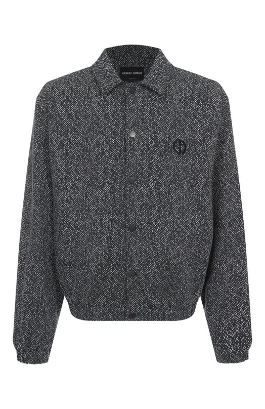 Бомбер из хлопка и кашемира Giorgio Armani GM002488/AF20656 Чёрно-белый GM002488/AF20656