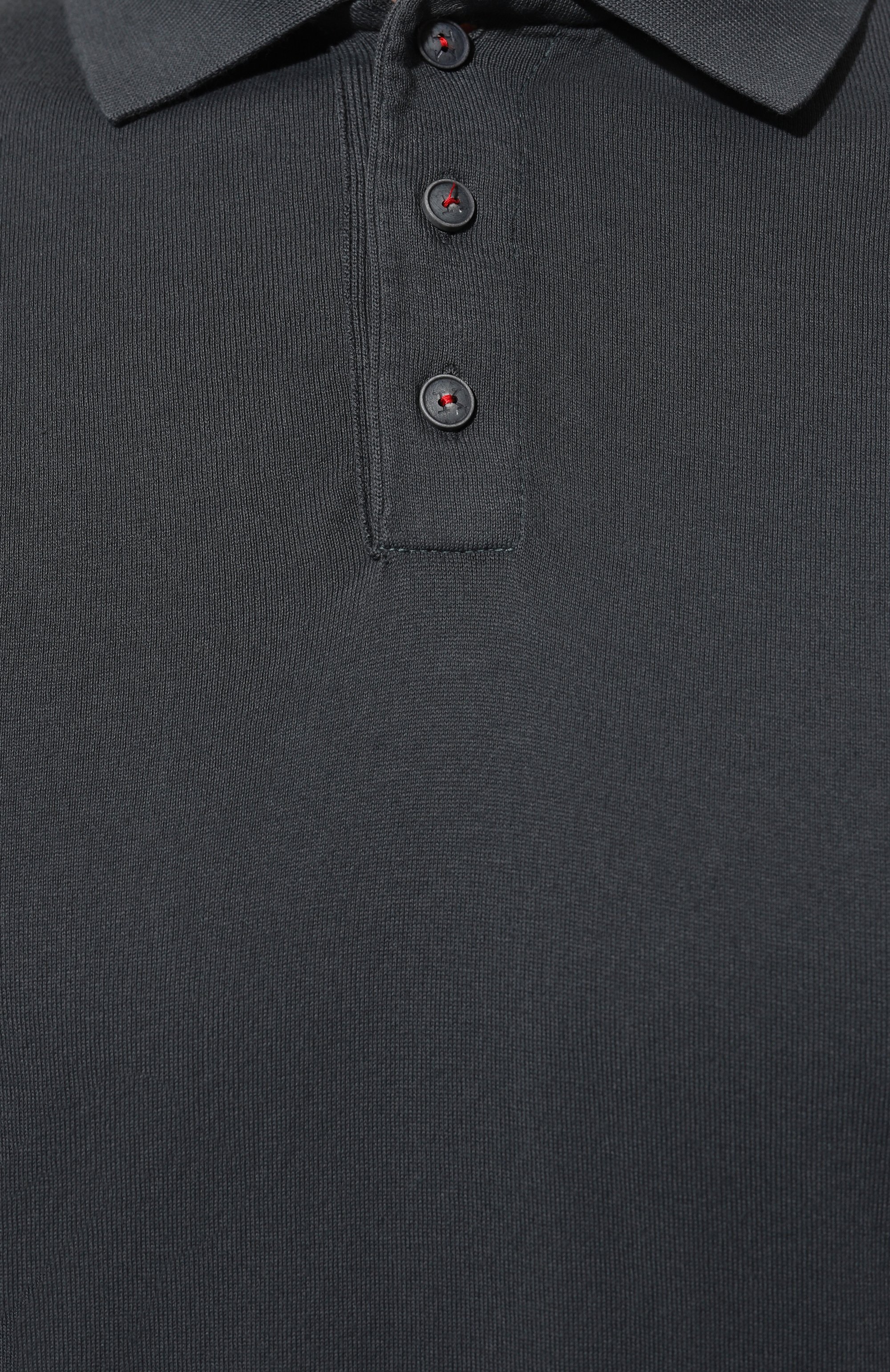 Хлопковое поло KITON темно-серого цвета по цене 81950 руб., арт. UMK0442, фото 5 Хлопковое поло KITON, арт. UMK0442, фото 5