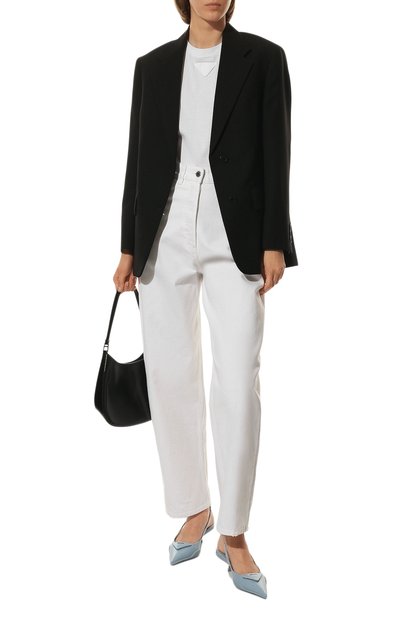 Хлопковая футболка PRADA, арт. 3556A-1Y98-F0009-212, фото 2