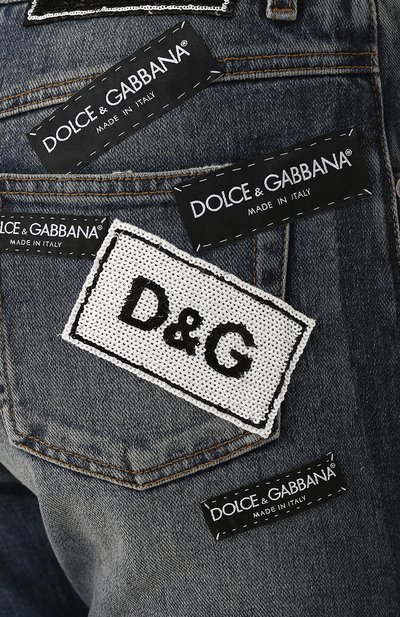 Укороченные джинсы прямого кроя с потертостями DOLCE & GABBANA, арт. FTA0PZ/G8V47, фото 5