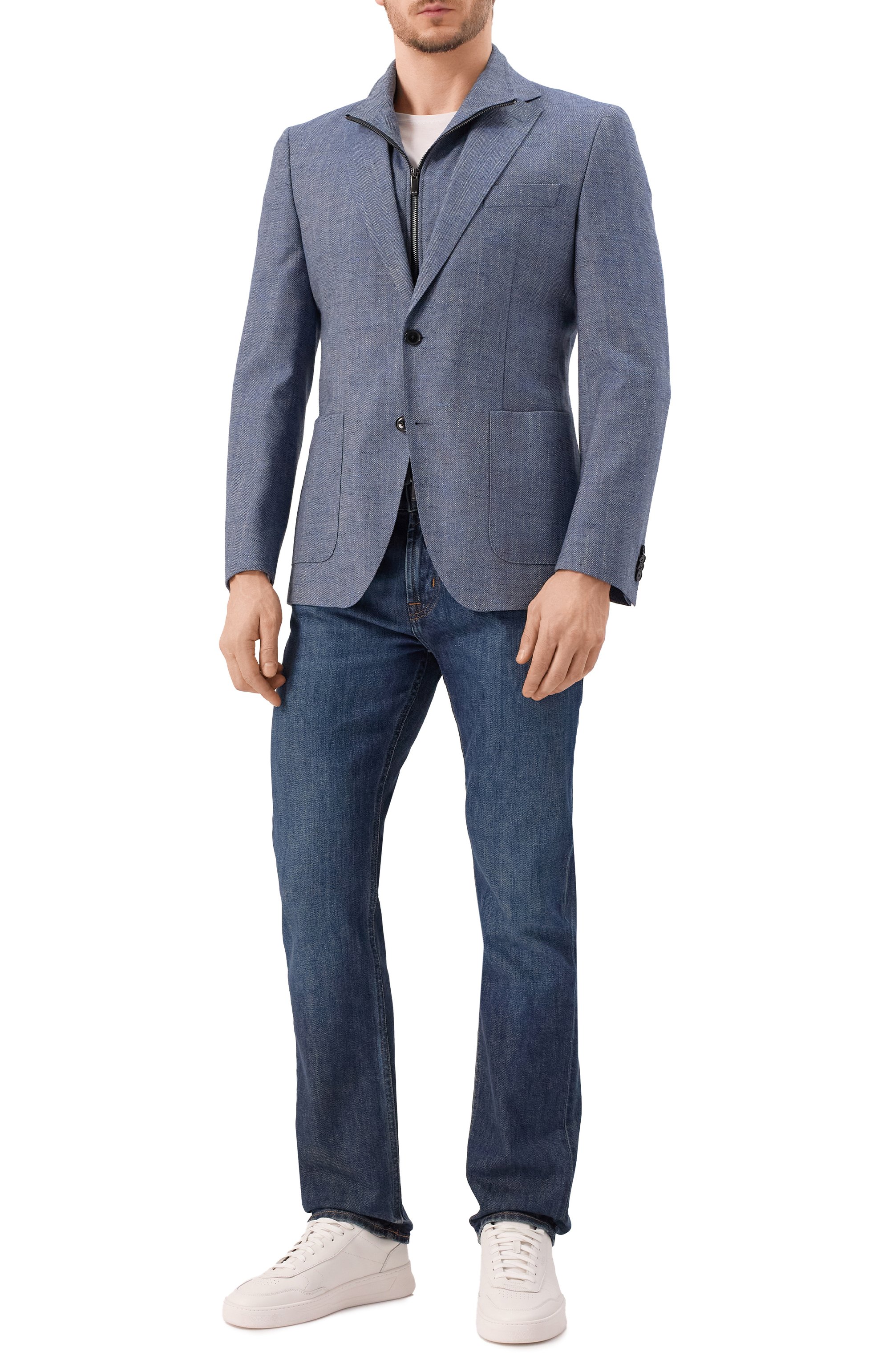 Пиджак из шерсти и хлопка BOSS, арт. 50535047, фото 2