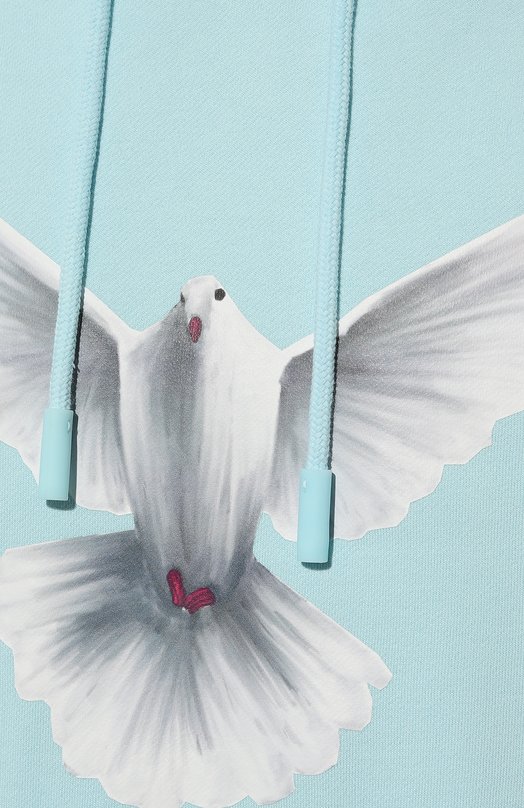 Хлопковое худи 3.Paradis Голубой, фото 5