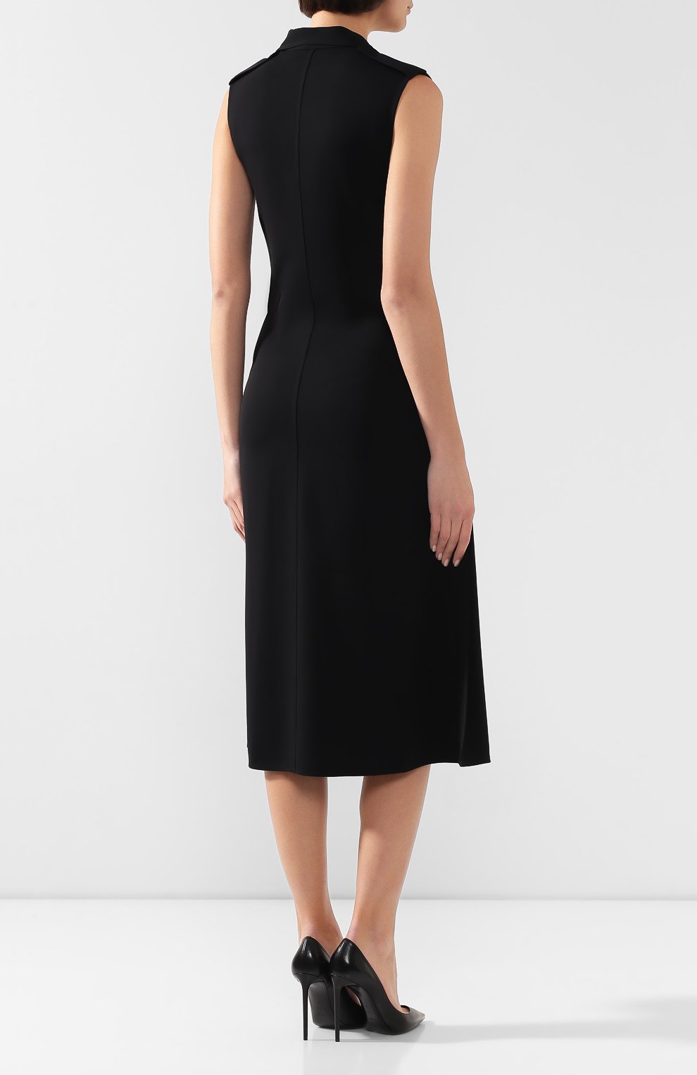 Платье из вискозы VICTORIA BECKHAM черного цвета по цене 161500 руб., арт. DR MID 61002B, фото 4 Платье из вискозы VICTORIA BECKHAM, арт. DR MID 61002B, фото 4