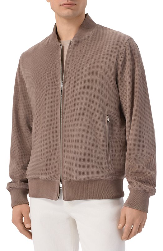 Замшевый бомбер MVST M26.2PM.L026/METIS SUEDE/PERF0RATED 6MM Бежевый  M26.2PM.L026/METIS SUEDE/PERF0RATED 6MM Фото 3